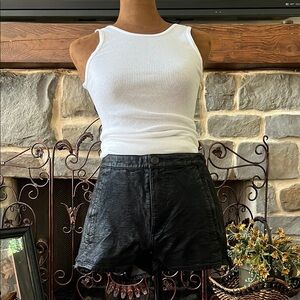 Free People Black High Waist Shorts